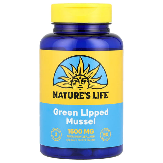 Nature's Life, Green Lipped Mussel, 90 Capsules (500 mg per Capsule) - Image 1
