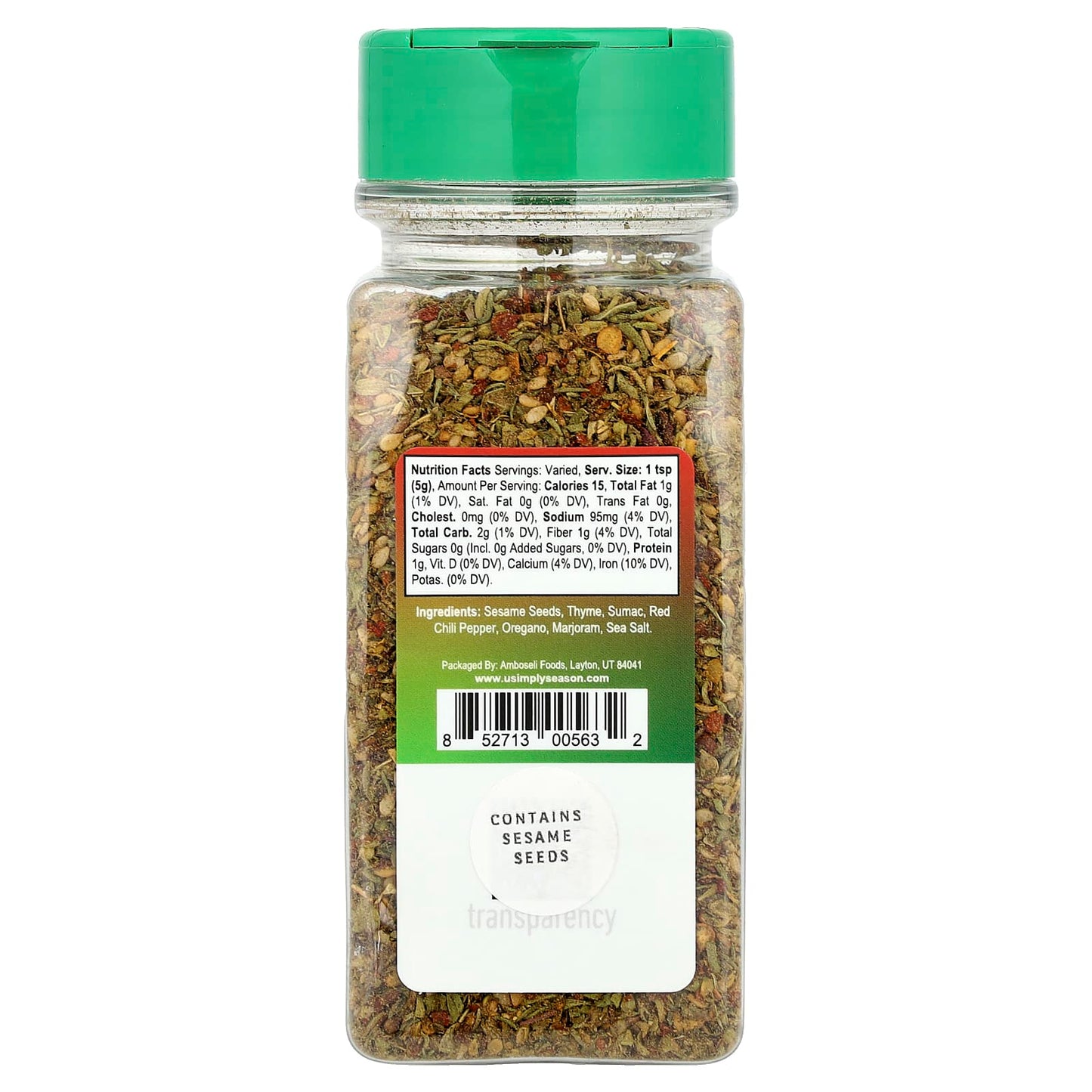 USimplySeason, Artisan Spice Blend, Spicy Zaatar, 4.8 oz (135 g) - Image 2