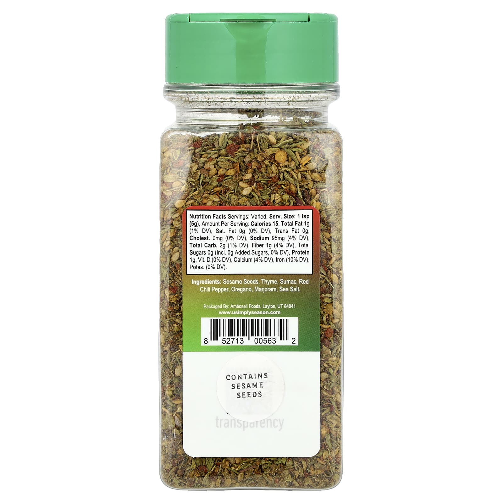 USimplySeason, Artisan Spice Blend, Spicy Zaatar, 4.8 oz (135 g) - Image 2