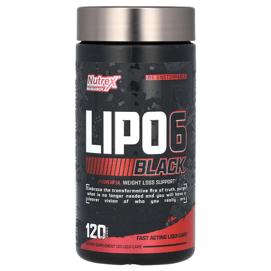 Nutrex Research, LIPO 6, Black, 120 Liqui-Caps - Image 1