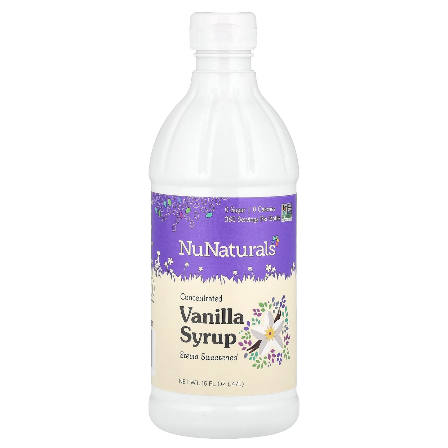 NuNaturals, Concentrated Vanilla Syrup, 16 fl oz (0.47 l) - Image 1