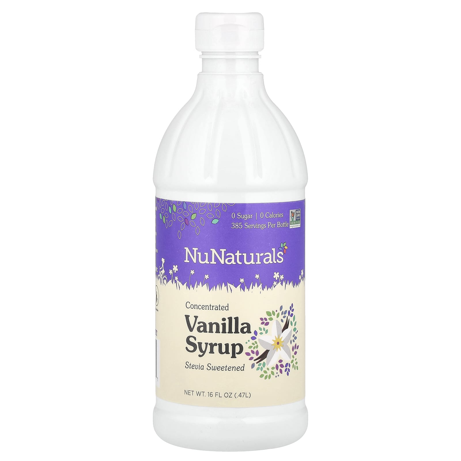 NuNaturals, Concentrated Vanilla Syrup, 16 fl oz (0.47 l) - Image 1