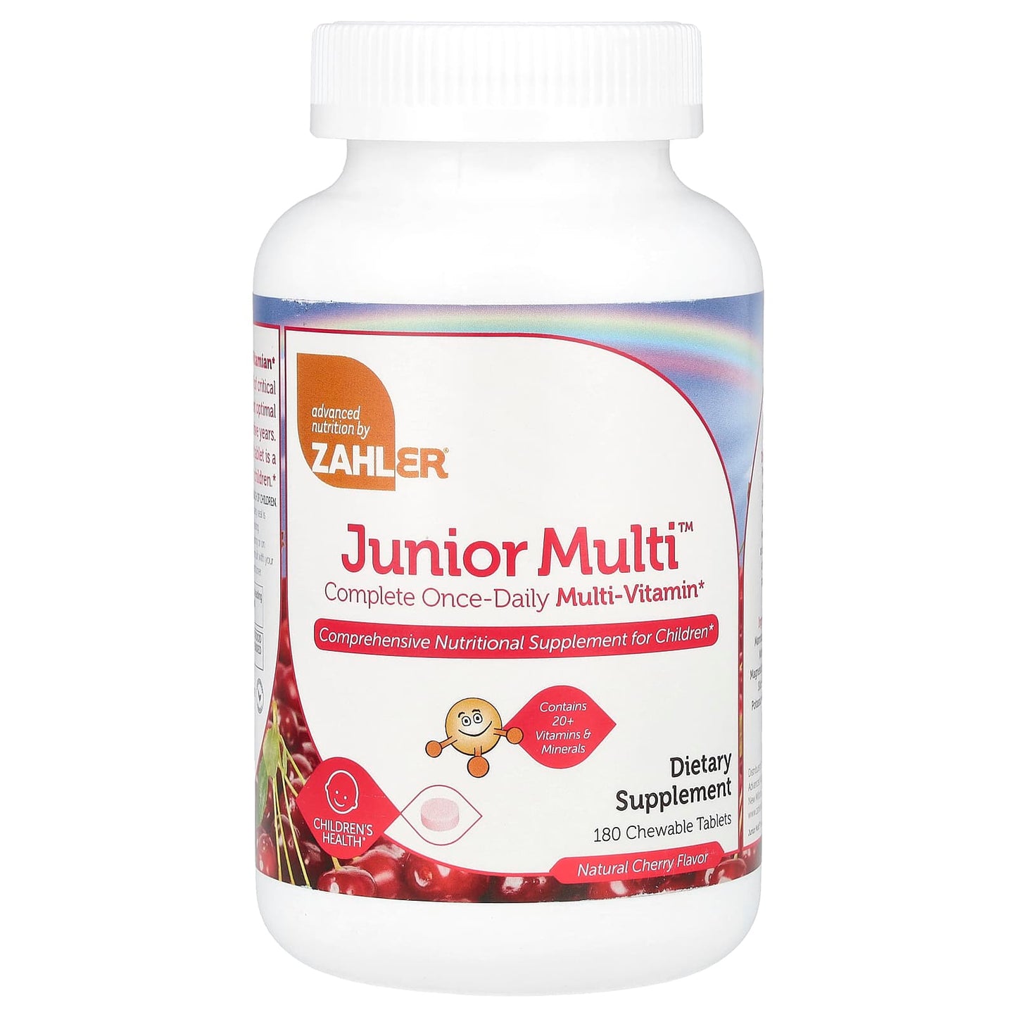 Zahler, Junior Multi™, Complete Once-Daily Multi-Vitamin, Natural Cherry, 180 Chewable Tablets - Image 1