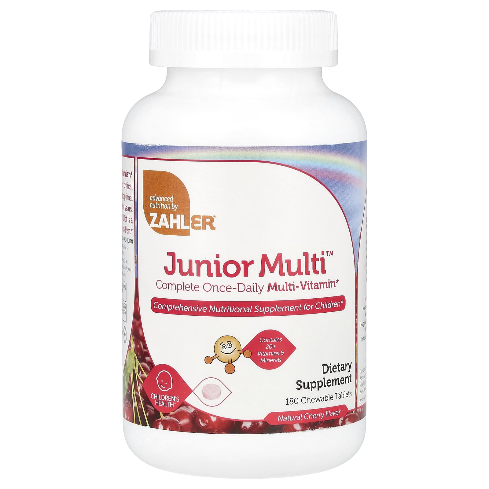 Zahler, Junior Multi™, Complete Once-Daily Multi-Vitamin, Natural Cherry, 180 Chewable Tablets - Image 1