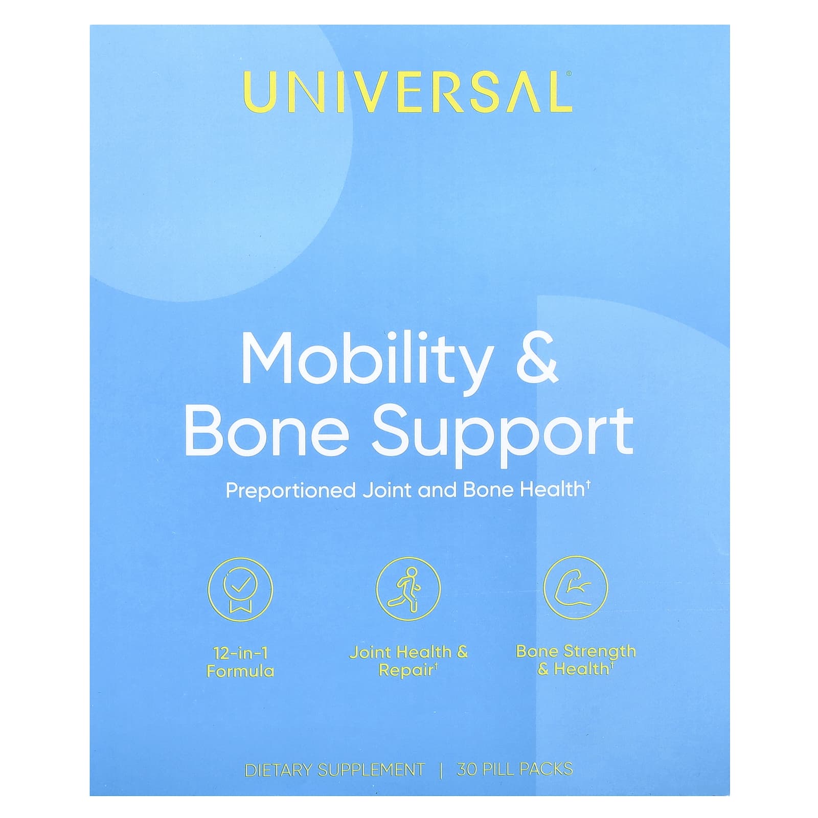 Universal U, Mobility & Bone Support, 30 Pill Packs - Image 1
