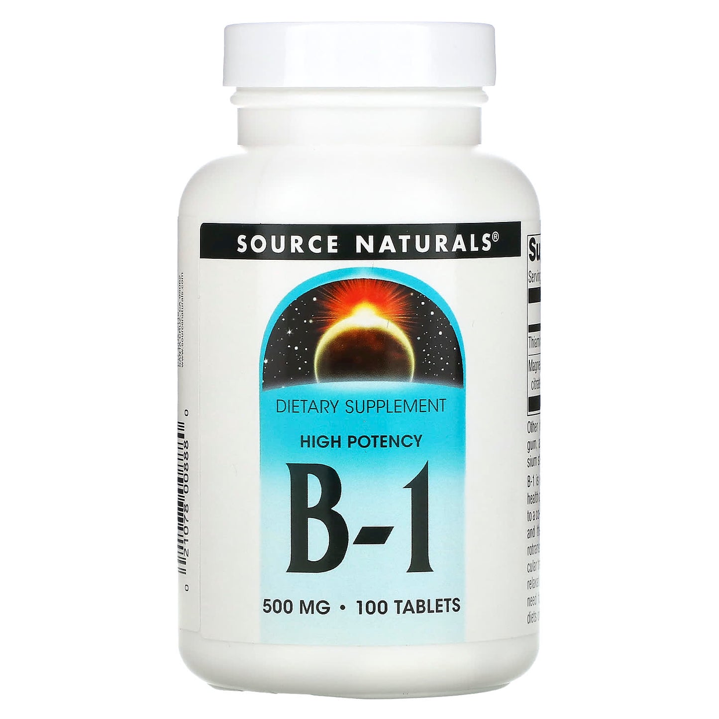 Source Naturals, High Potency B-1, 100 Tablets - Image 1