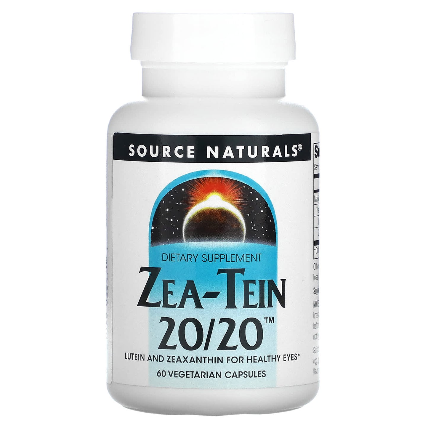 Source Naturals, Zea-Tein 20/20, 60 Vegetarian Capsules - Image 1
