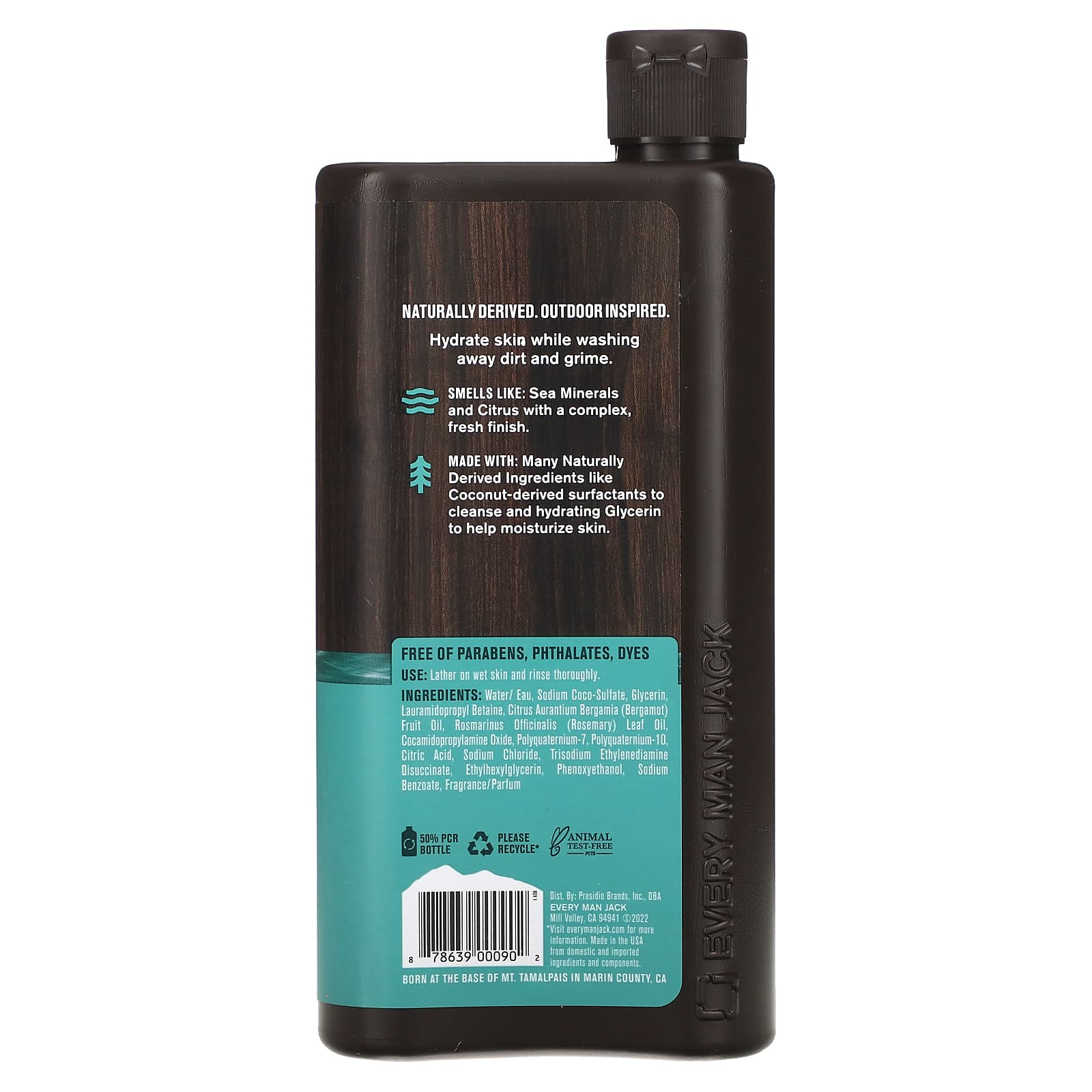 Every Man Jack Sea Salt Body Wash, 16.9 fl oz, Gentle & Hydrating - Image 2
