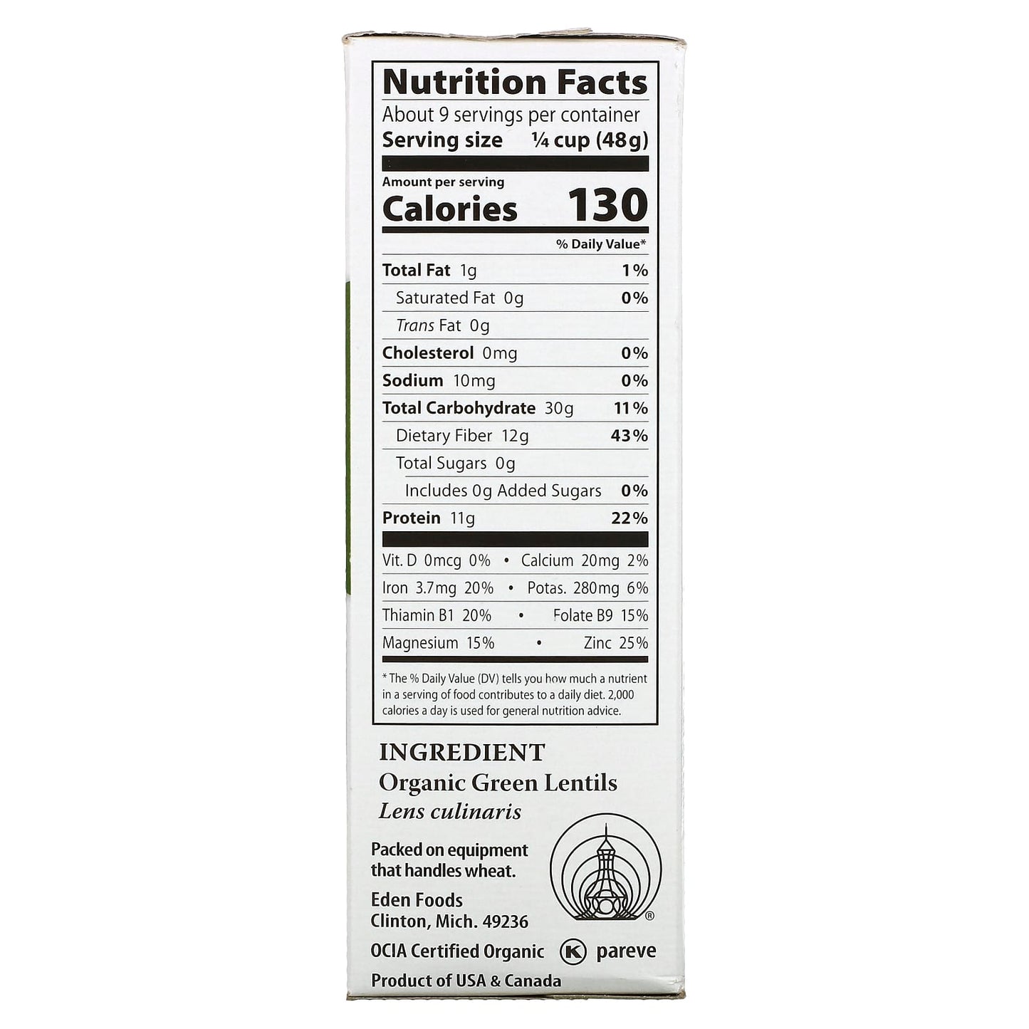 USDA Certified Organic Green Lentils - Quick Cooking, High Nutrition - Image 2