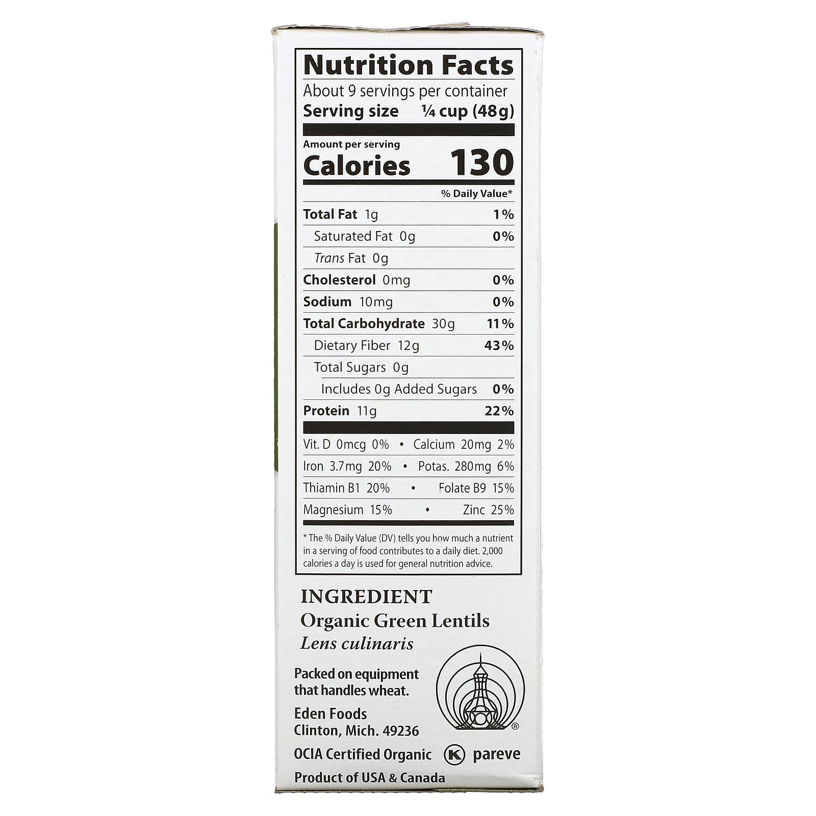 USDA Certified Organic Green Lentils - Quick Cooking, High Nutrition - Image 2