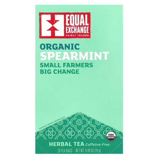 Organic Spearmint Herbal Tea by Equal Exchange - Fair Trade & USDA Organic - Image 1