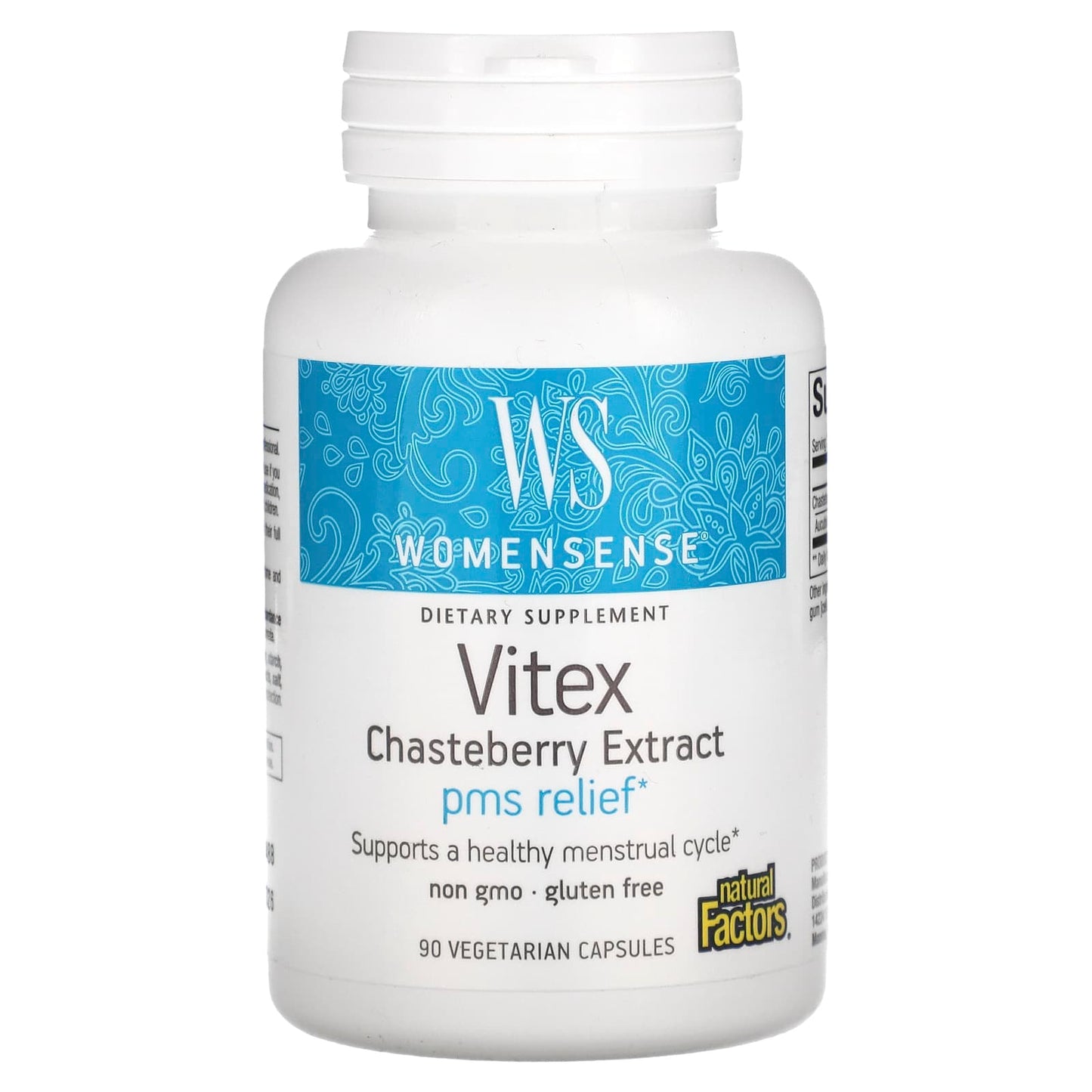 Natural Factors, WomenSense®, Vitex Chasteberry Extract, 80 mg, 90 Vegetarian Capsules - Image 1