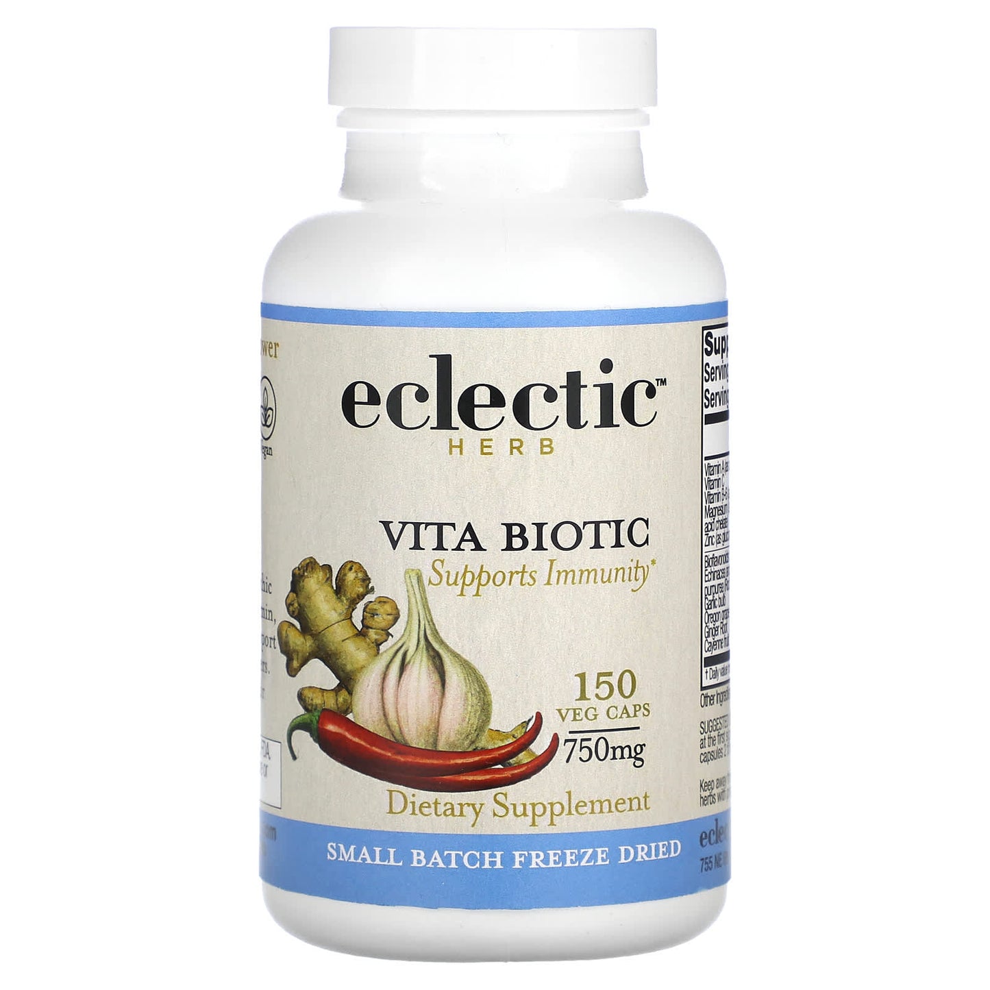 Boost Immunity with Eclectic Herb Vita Biotic 750mg 150 Veg Caps - Image 1