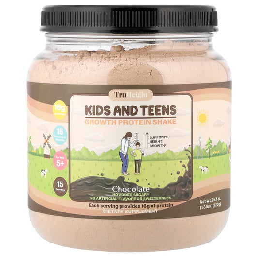 TruHeight, Growth Protein Shake, For Kids 5+, Chocolate, 25.4 oz (720 g) - Image 1