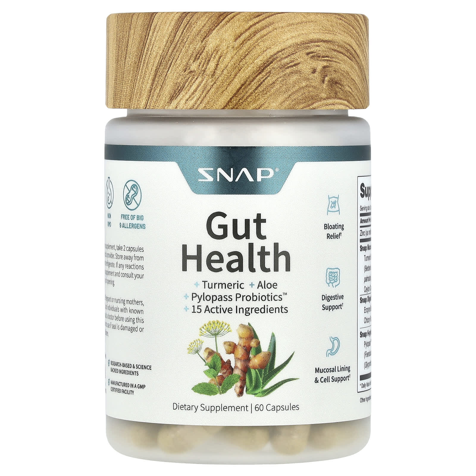 Snap Supplements, Gut Health , 60 Capsules - Image 1