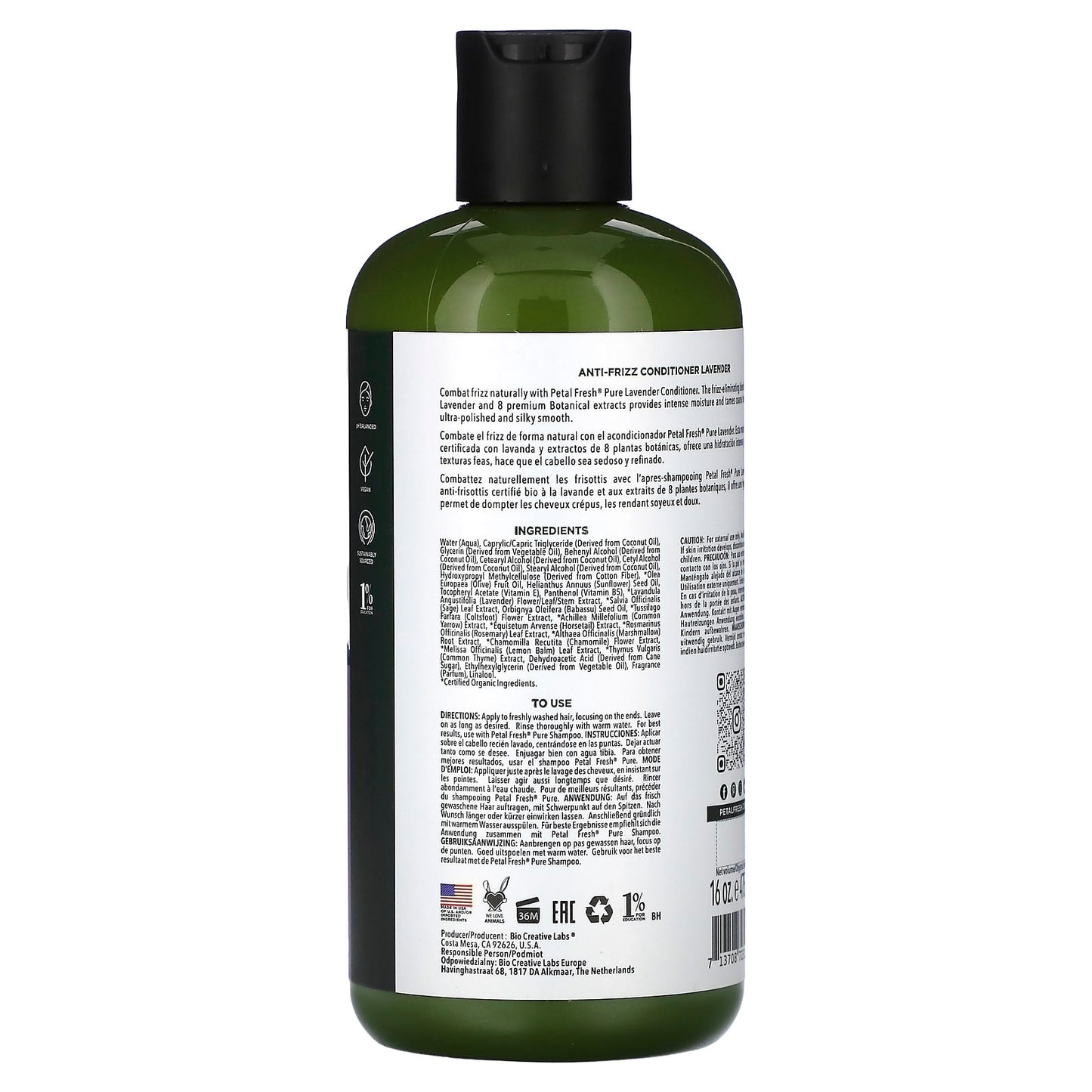 Petal Fresh, Anti-Frizz Conditioner, Lavender, 16 fl oz (475 ml) - Image 2