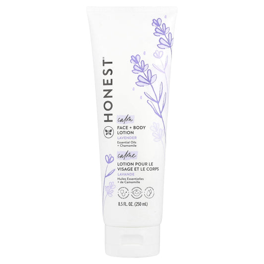 The Honest Company, Calm Face + Body Lotion, Lavender, 8.5 fl oz (250 ml) - Image 1