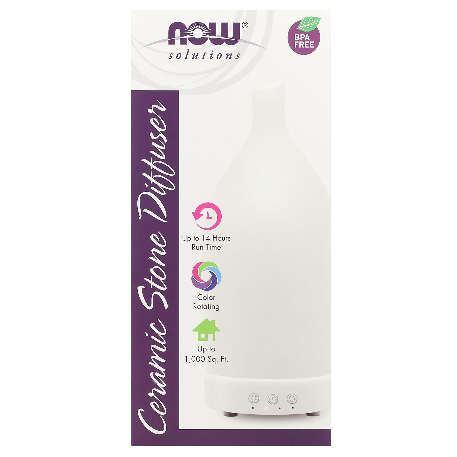 NOW Foods, Solutions, Ceramic Stone Diffuser, 1 Diffuser - Image 1