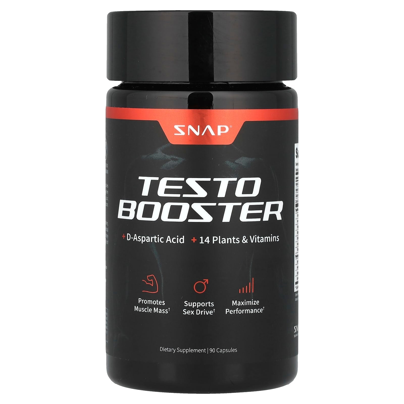 Snap Supplements, Testo Booster, 90 Capsules - Image 1