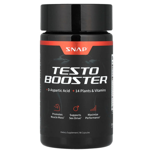 Snap Supplements, Testo Booster, 90 Capsules - Image 1