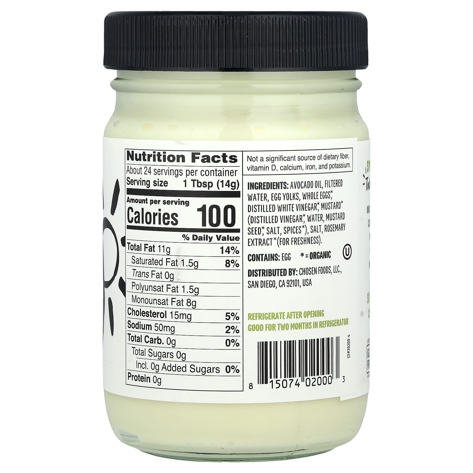Chosen Foods, Classic Mayo Made With 100% Pure Avocado Oil , 12 fl oz (355 ml)