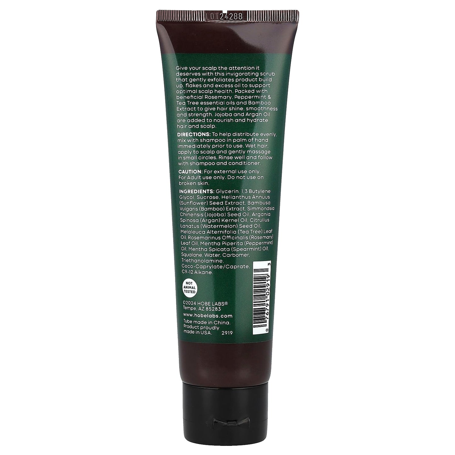 Rosemary Mint & Tea Tree Scalp Scrub by Hobe Labs - 6 oz - Image 2