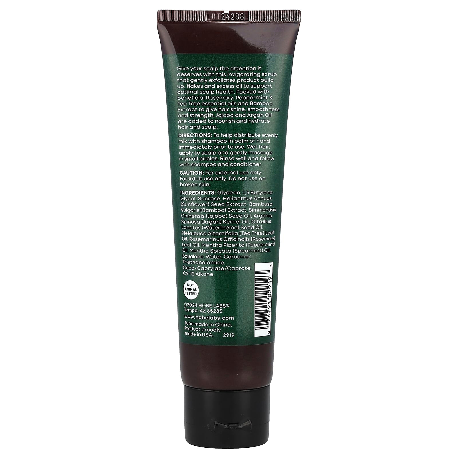 Rosemary Mint & Tea Tree Scalp Scrub by Hobe Labs - 6 oz - Image 2