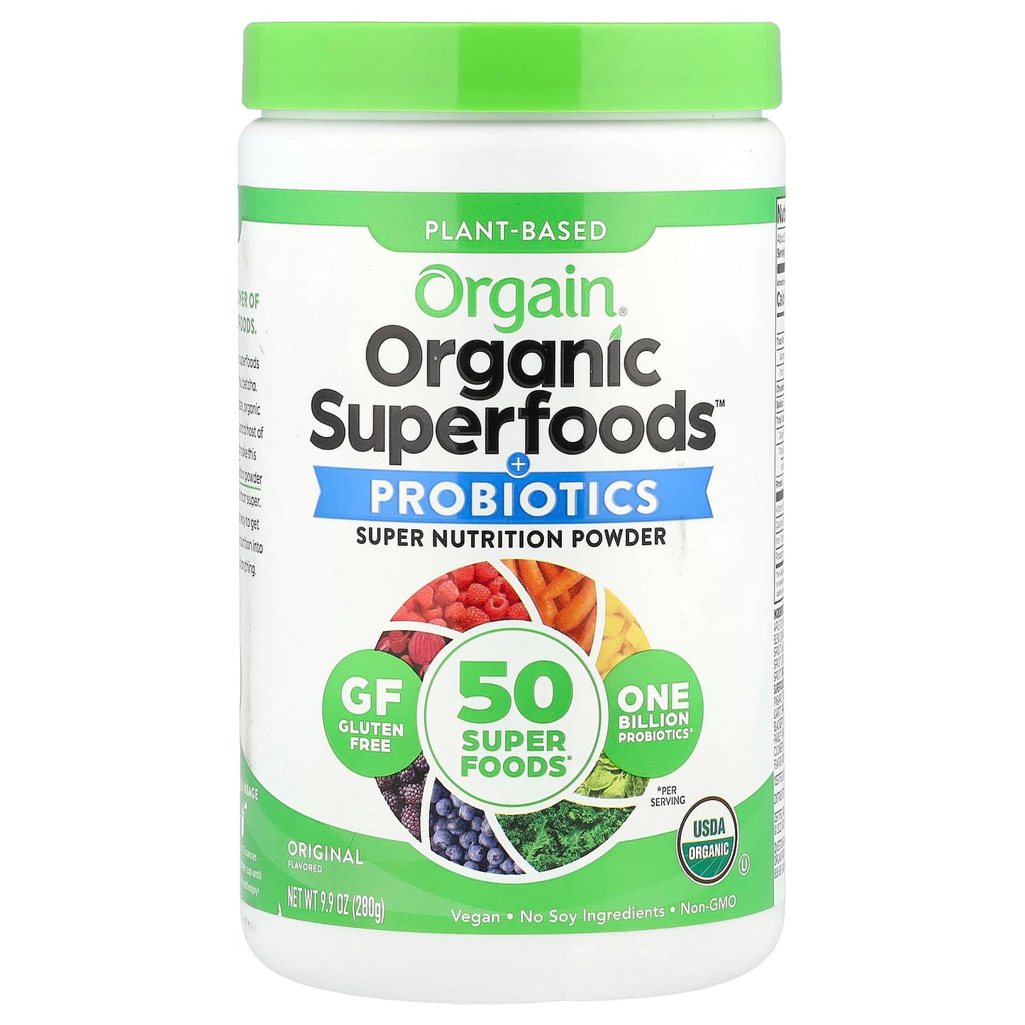 Orgain, Organic Superfoods™ + Probiotics, Original, 9.9 oz (280 g) - Image 1