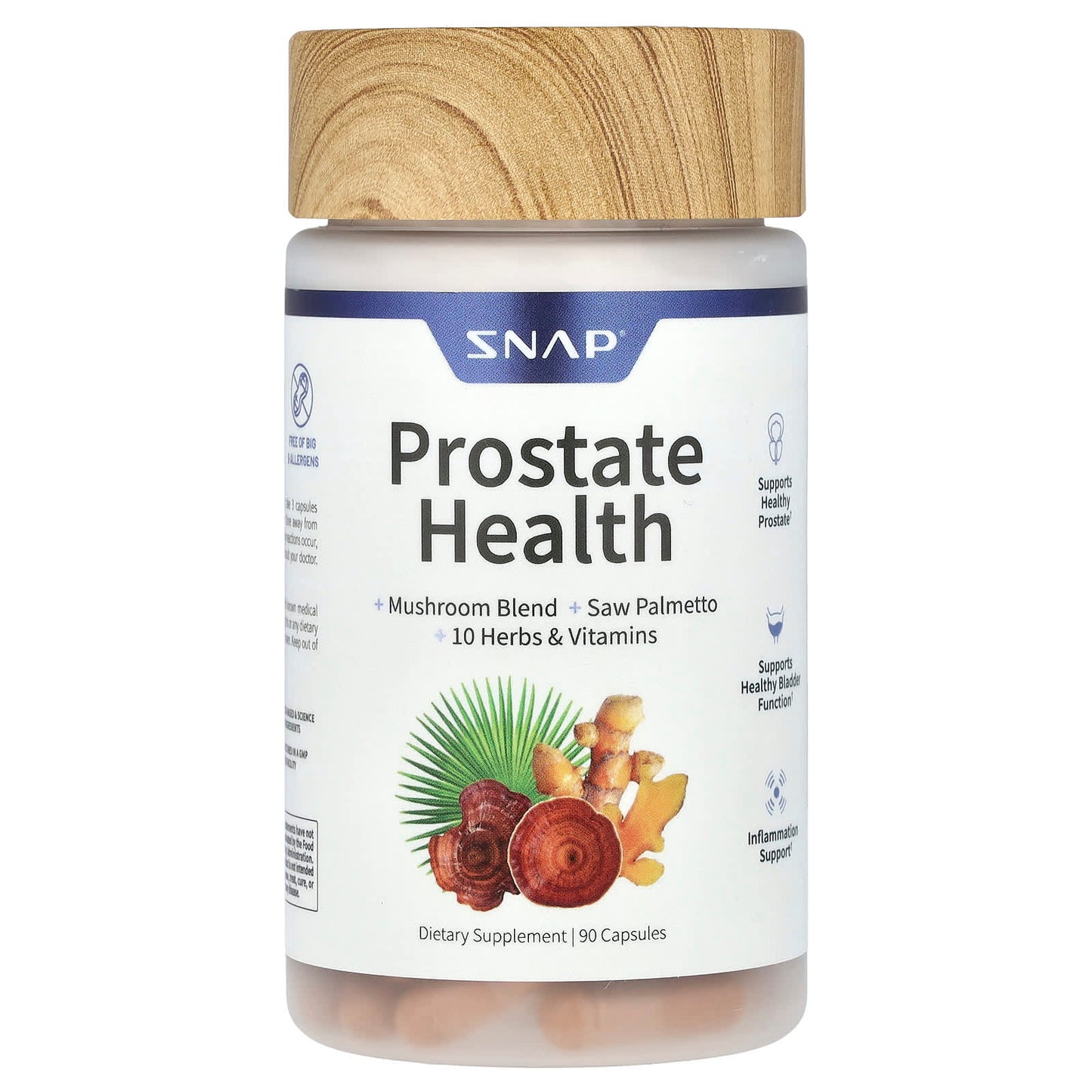 Snap Supplements, Prostate Health, 90 Capsules - Image 1