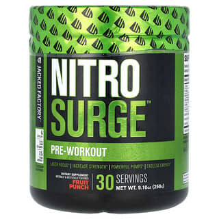 Fruit Punch Nitro Surge Pre-Workout - Jacked Factory