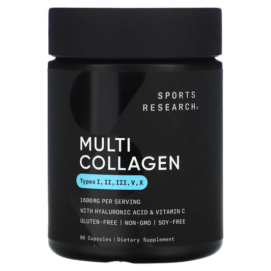 Sports Research, Multi Collagen , 1,600 mg, 90 Capsules - Image 1