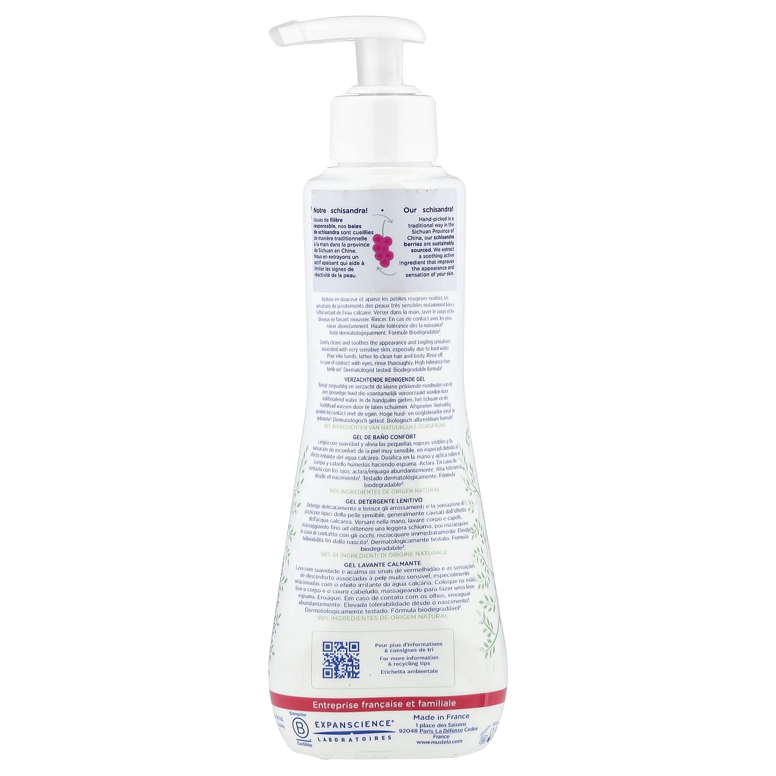 Mustela, Soothing Cleansing Gel with Schisandra, Fragrance Free, 10.14 fl oz (300 ml) - Image 2