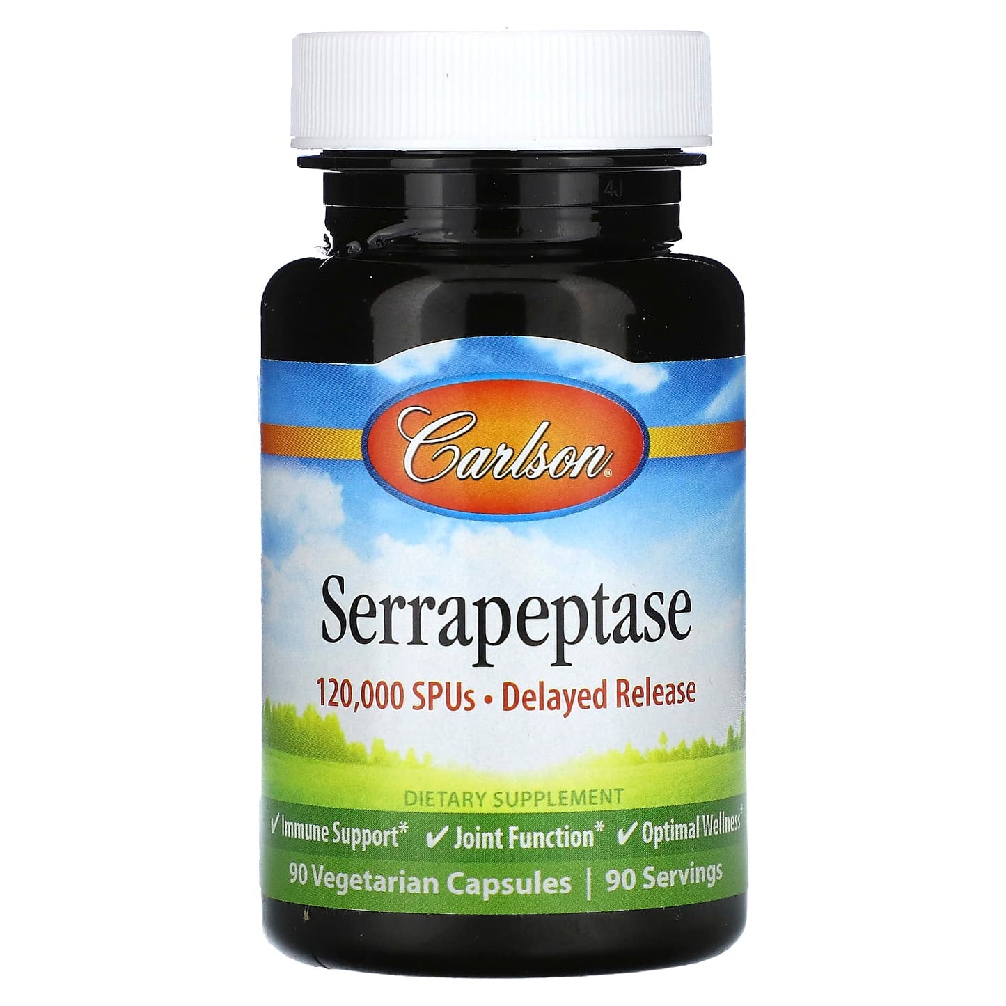Carlson Serrapeptase Supplement for Immune & Joint Health - 90 Capsules - Image 1