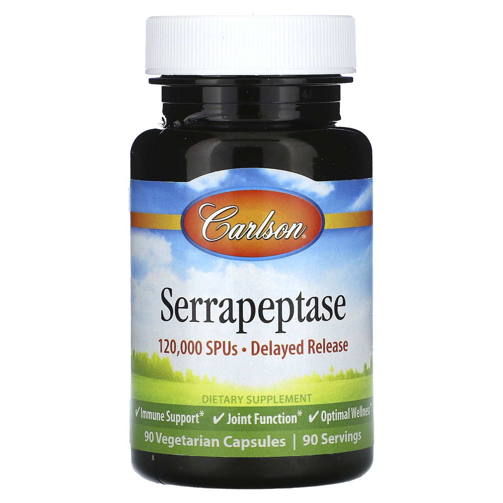 Carlson Serrapeptase Supplement for Immune & Joint Health - 90 Capsules - Image 1