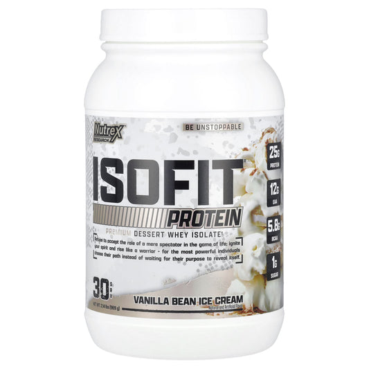Nutrex Research, IsoFit® Protein, Vanilla Bean Ice Cream, 2.14 lbs (969 g) - Image 1