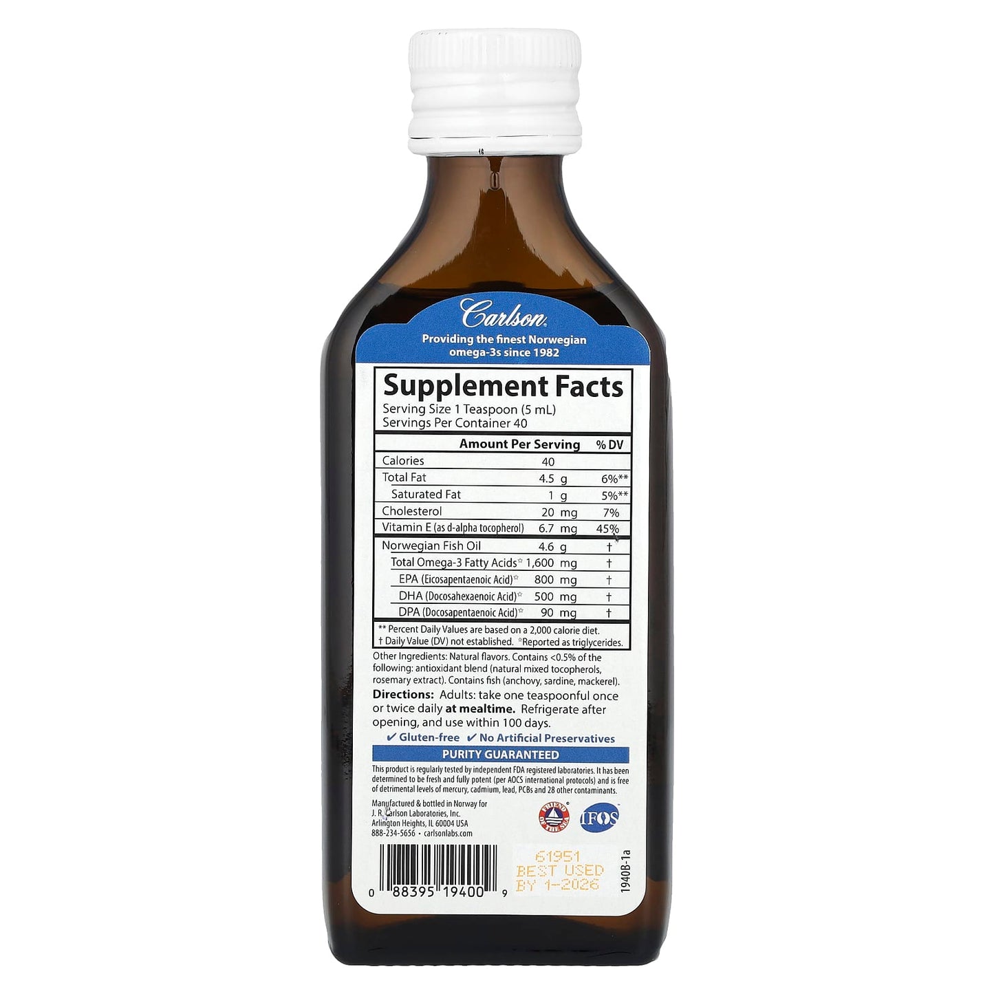 Norwegian Omega-3 Fish Oil Supplement by Carlson - Image 2