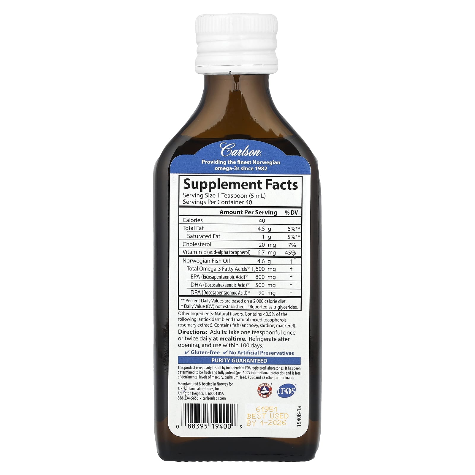 Norwegian Omega-3 Fish Oil Supplement by Carlson - Image 2