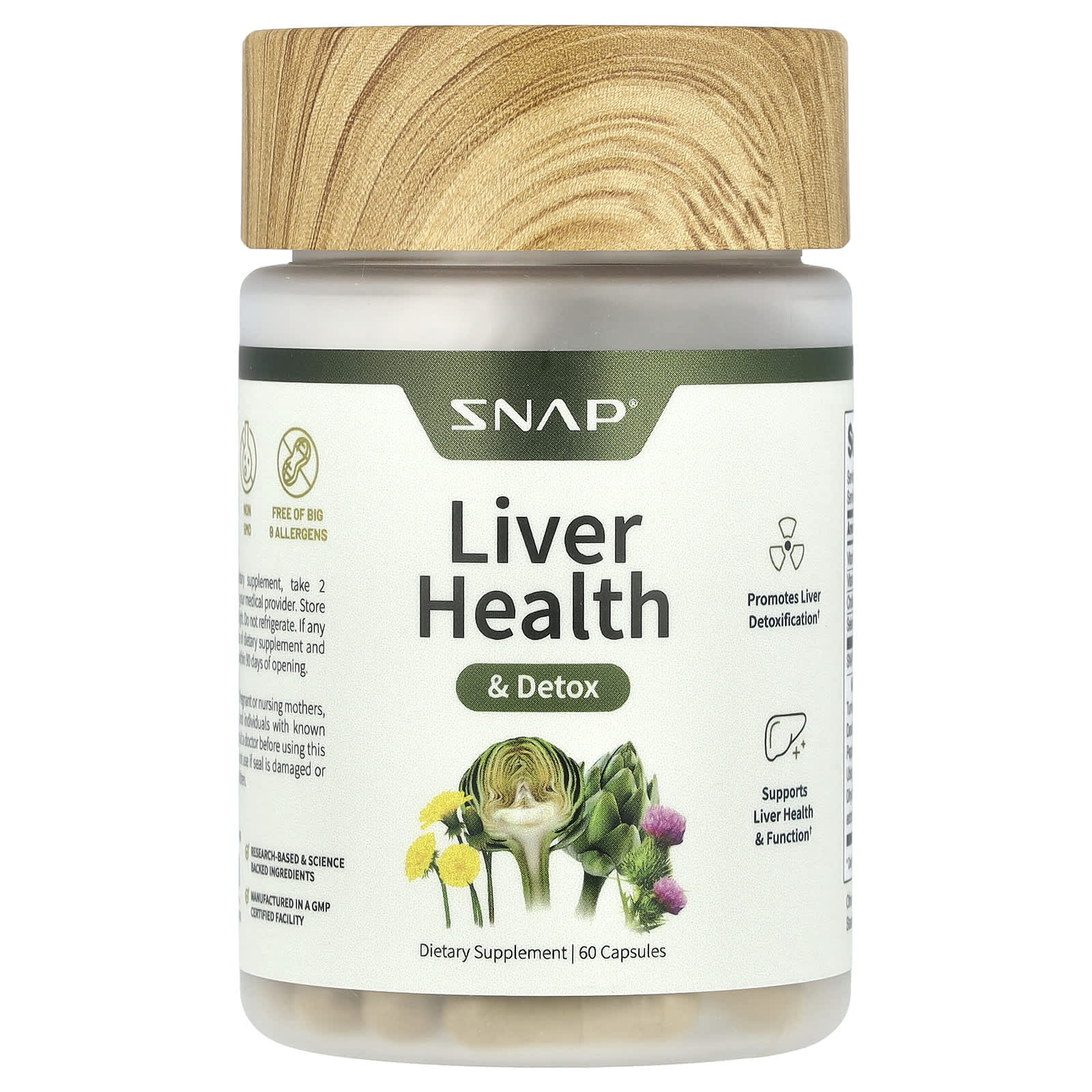 Snap Supplements, Liver Health & Detox, 60 Capsules - Image 1