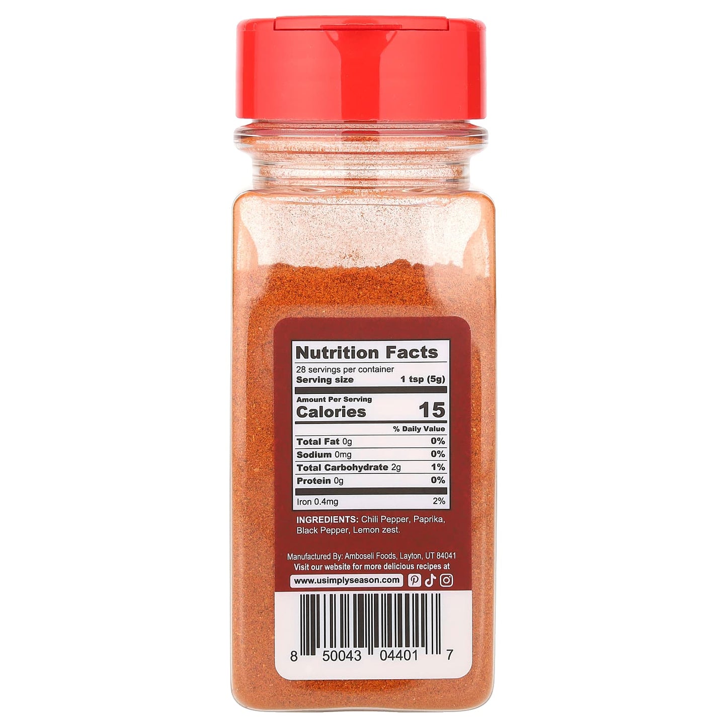 USimplySeason, Artisan Spice Blend, Piri Piri, 4.8 oz (136 g) - Image 2