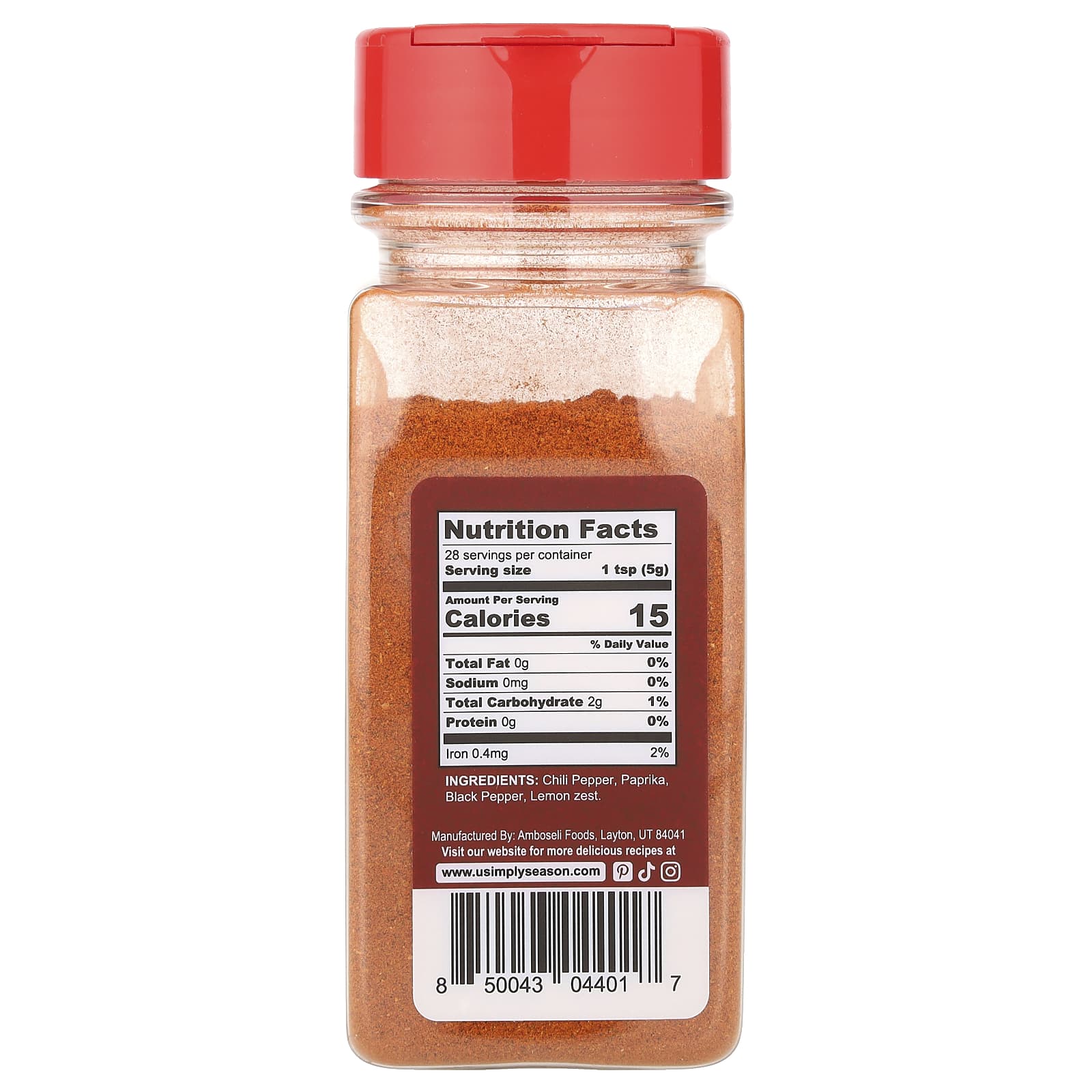 USimplySeason, Artisan Spice Blend, Piri Piri, 4.8 oz (136 g) - Image 2