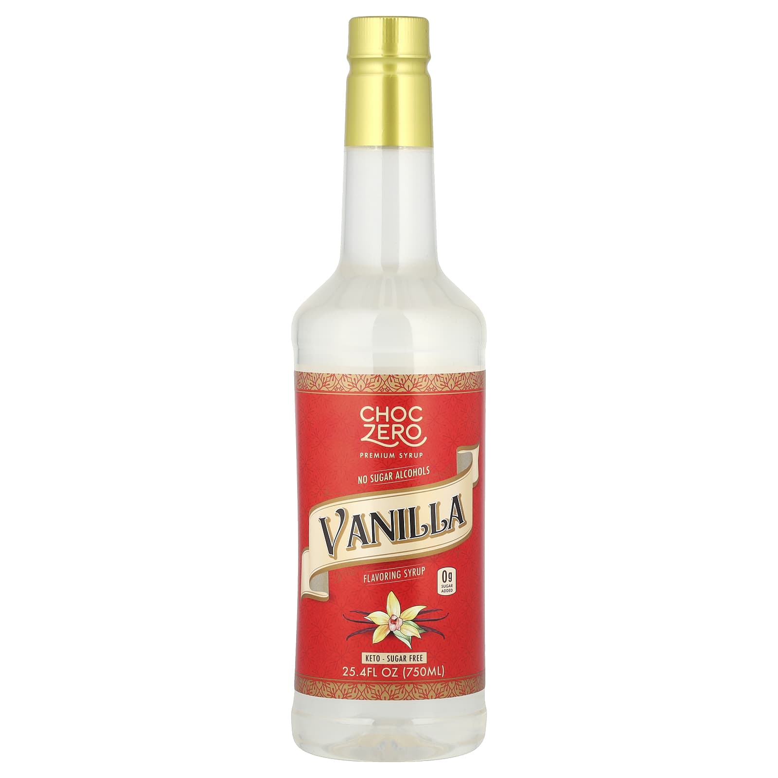 ChocZero, Premium Syrup, Vanilla, Sugar Free, 25.4 fl oz (750 ml)