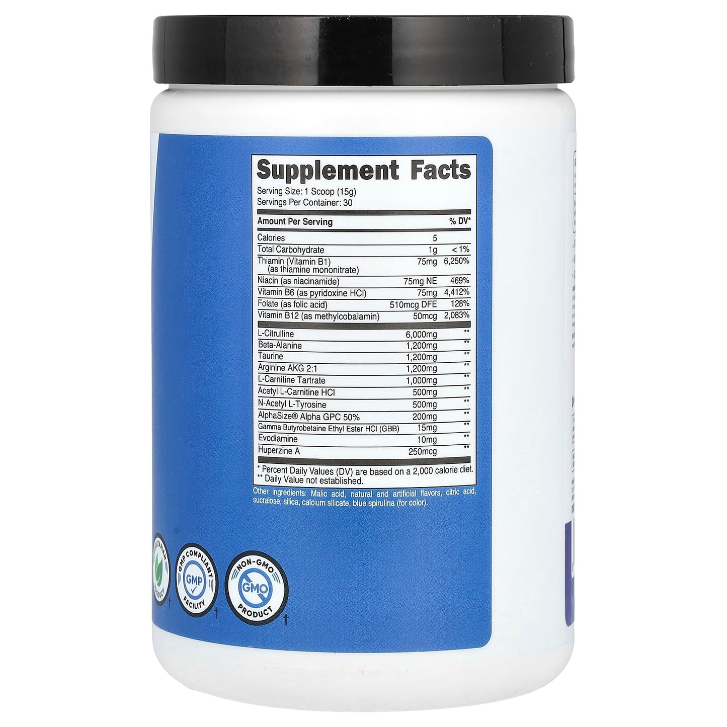 Nutricost, Performance, Pre-SF, Stimulant-Free Pre-Workout Complex, Blue Raspberry, 16 oz (447 g) - Image 2