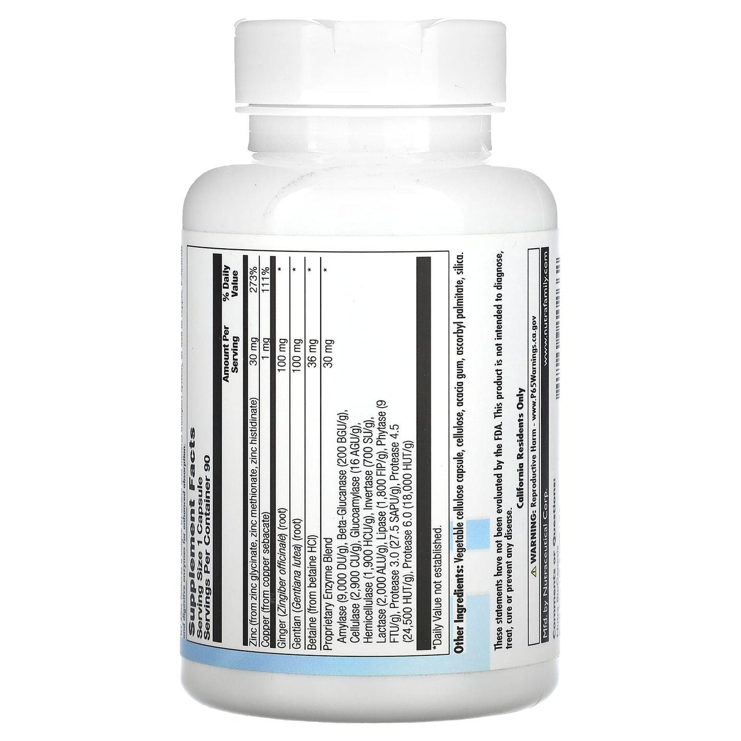Nutra BioGenesis, Tri Zinc, 90 Capsules - Image 2
