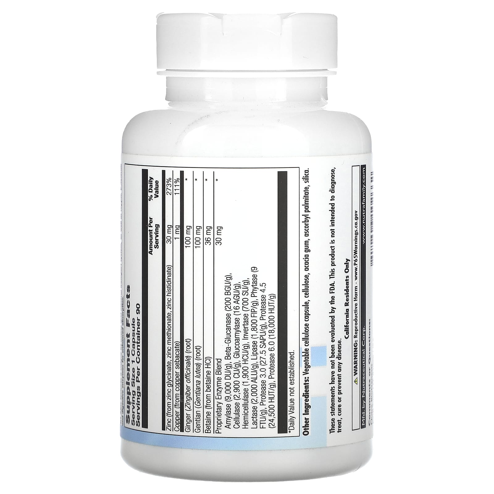 Nutra BioGenesis, Tri Zinc, 90 Capsules - Image 2