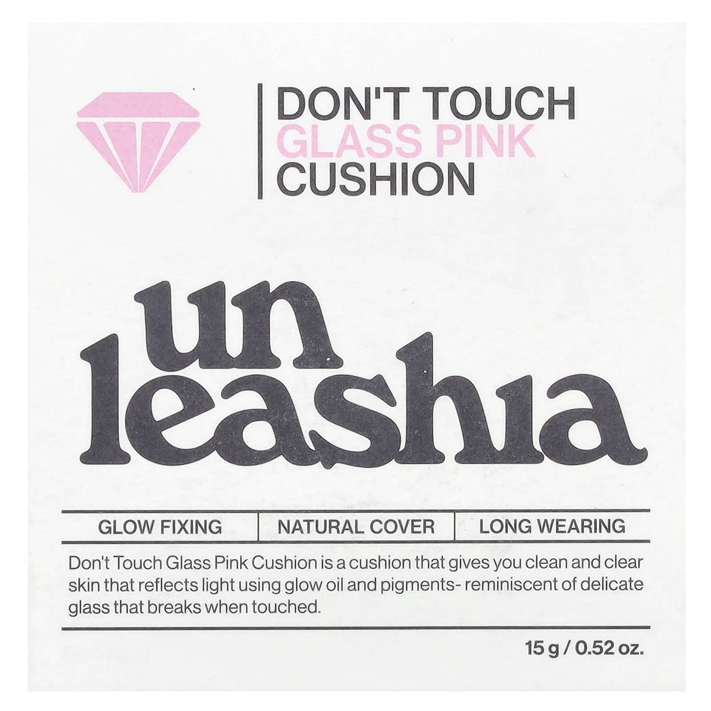 Unleashia, Don't Touch Glass Pink Cushion, SPF 50+/PA++++, 25N Molten, 0.52 oz (15 g) - Image 2