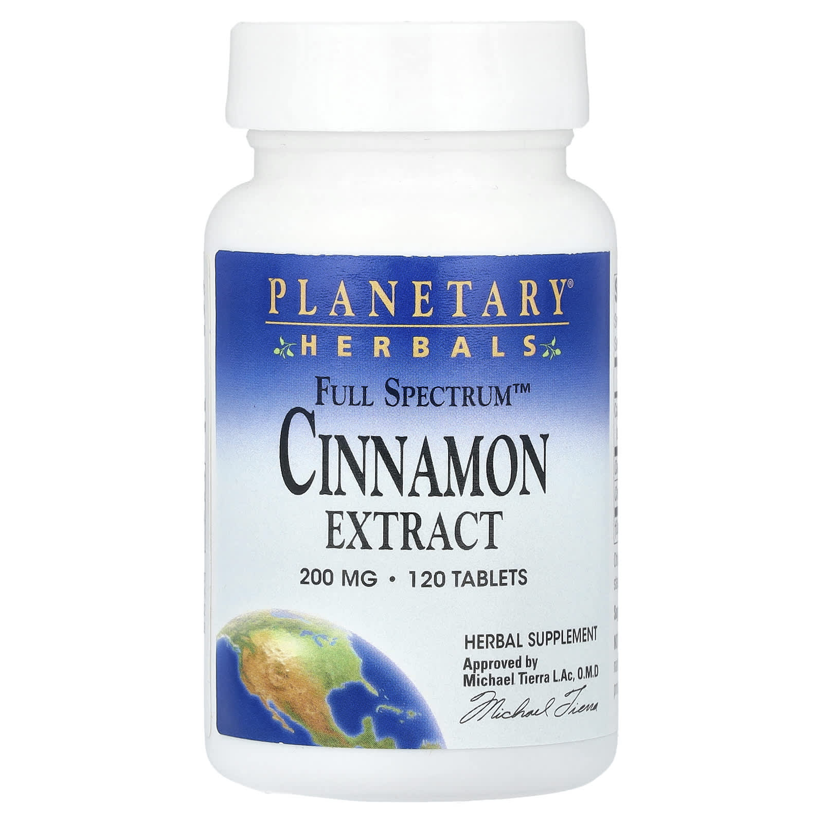 Planetary Herbals, Full Spectrum™ Cinnamon Extract, 120 Tablets - Image 1