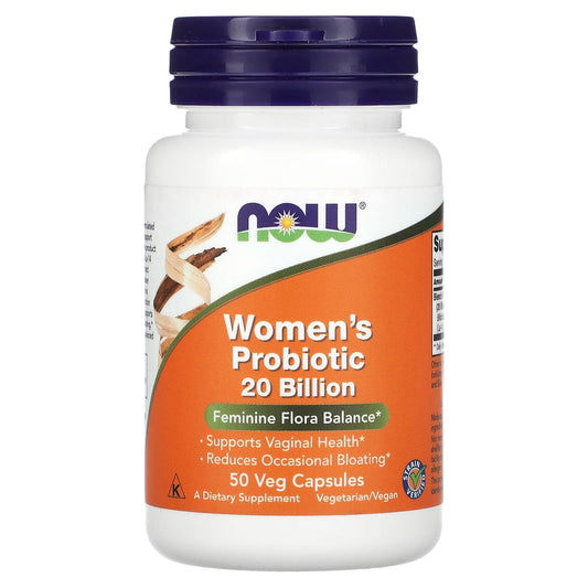NOW Foods, Woman's Probiotic , 20 Billion, 50 Veg Capsules - Image 1