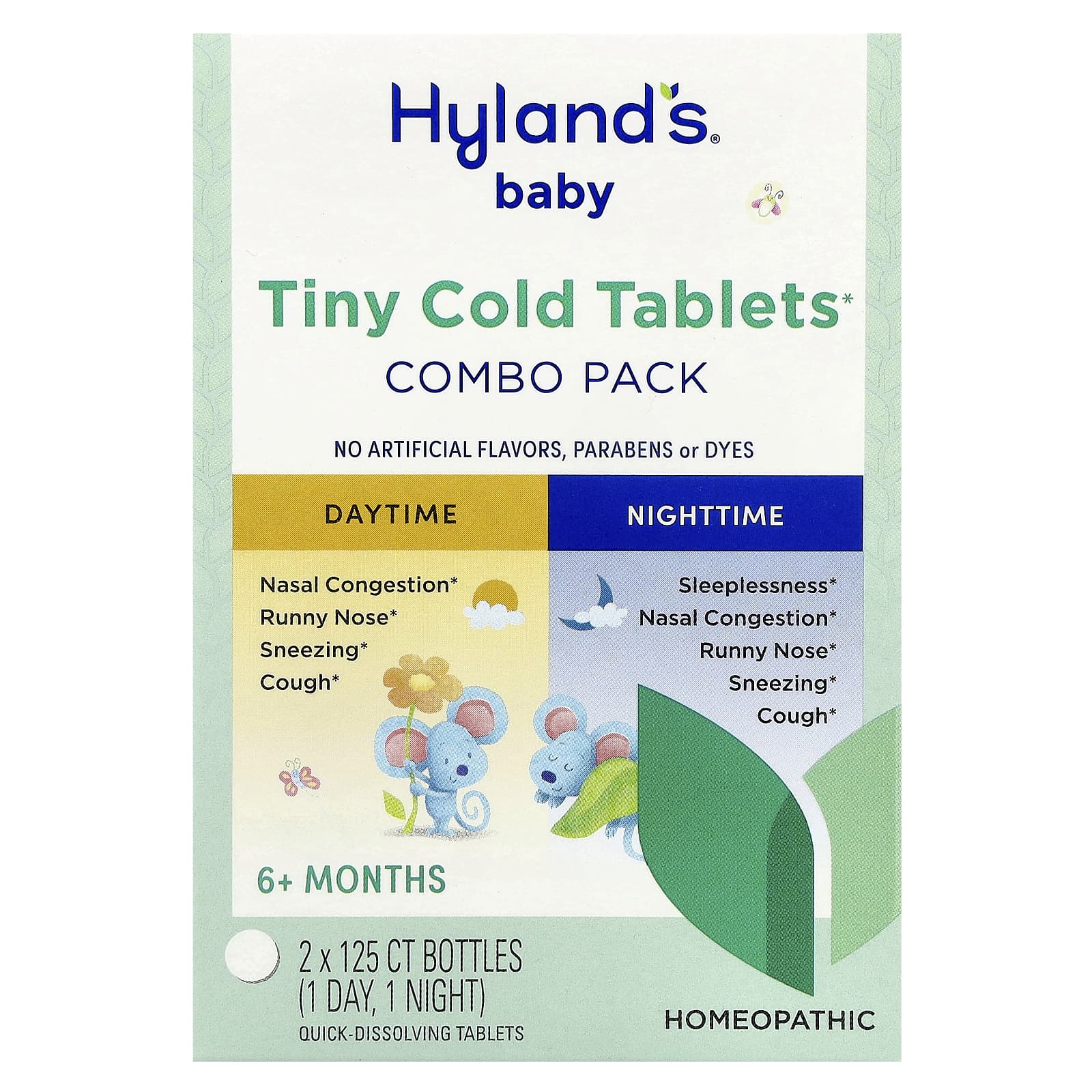 Hyland's Naturals Tiny Cold Tablets Combo Pack for Kids | Daytime & Nighttime Relief - Image 1