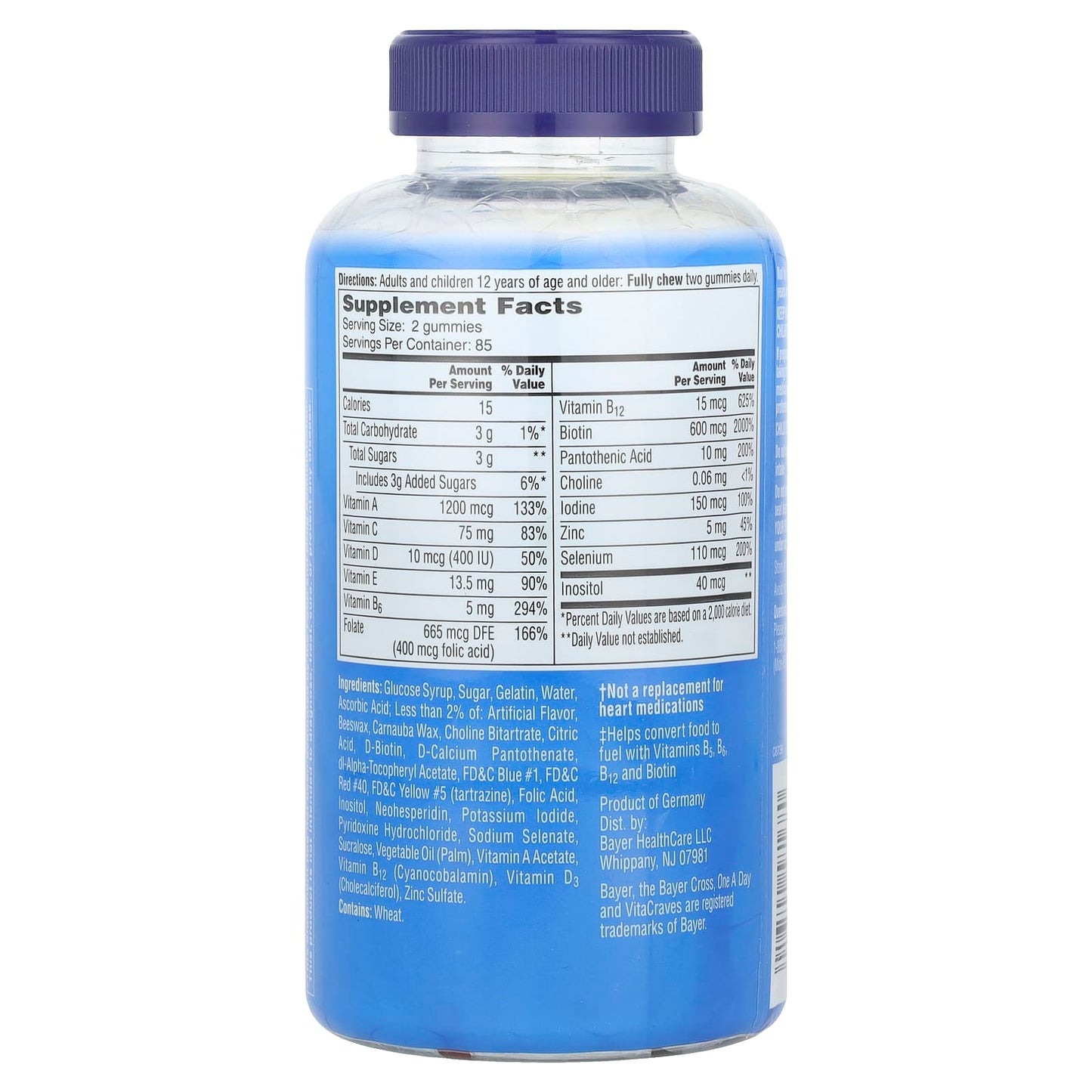 One-A-Day, VitaCraves®, Men's Multivitamin/Multimineral Supplement Gummies, 170 Gummies - Image 2