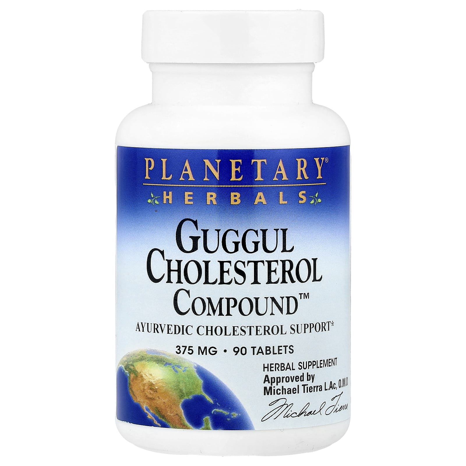 Planetary Herbals, Guggul Cholesterol Compound™, 90 Tablets - Image 1